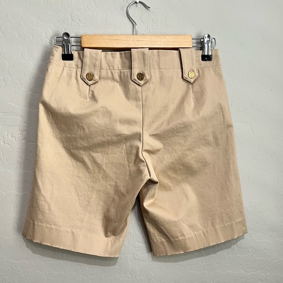 Tory Burch Kinney Bermuda Shorts in Khaki/Tan/Chino, Size 2 - Picture 3 of 6